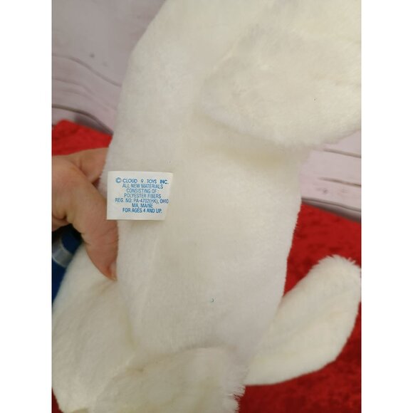 Vintage Cloud 9 Toys White Seal Plush With Blue Sailor Outfit - Picture 6 of 7